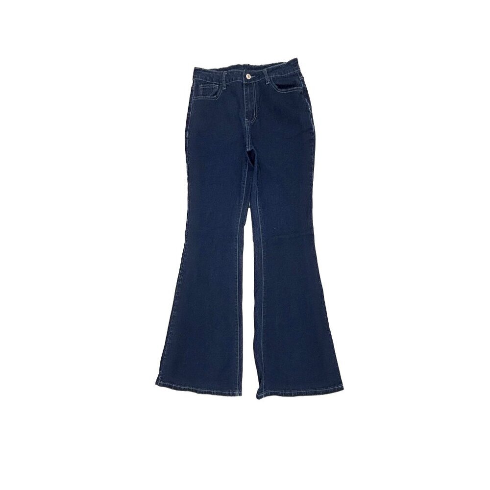 Unbranded Bell Bottom Flare Women's size M Dark Wash Blue Denim jeans